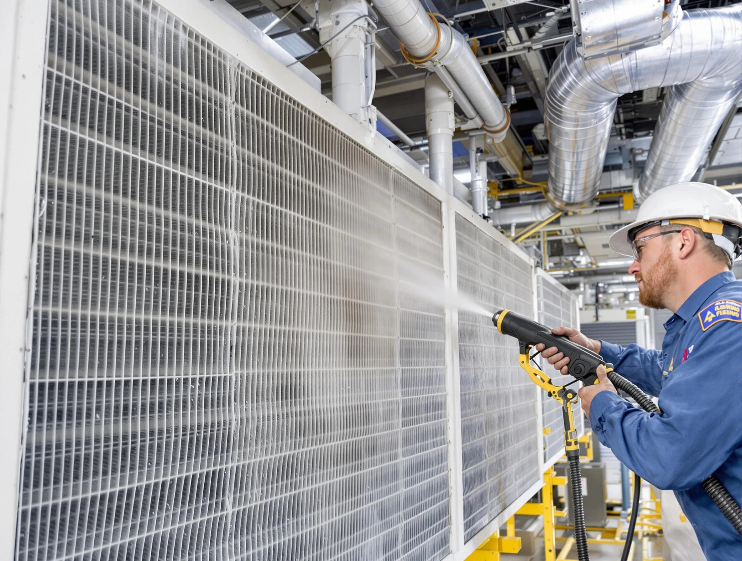 Professional commercial coil cleaning by Tucker Air Duct Cleaning in Tucker