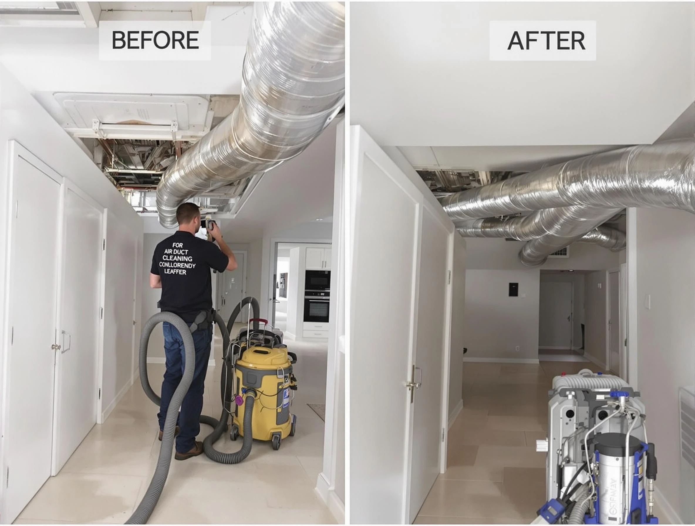 Tucker Air Duct Cleaning professional performing thorough air duct cleaning in Tucker