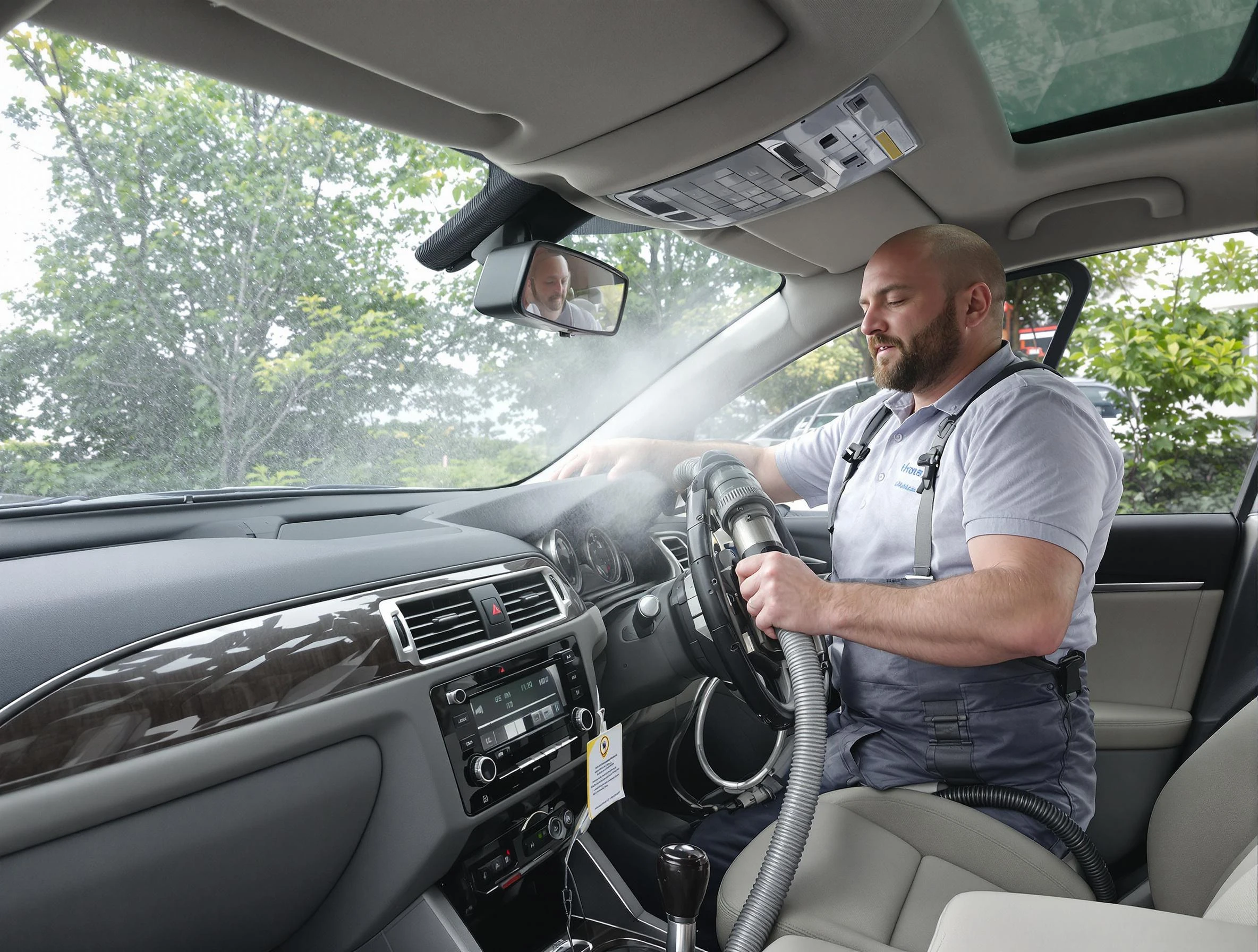 Tucker Air Duct Cleaning specialist performing professional car duct cleaning in Tucker