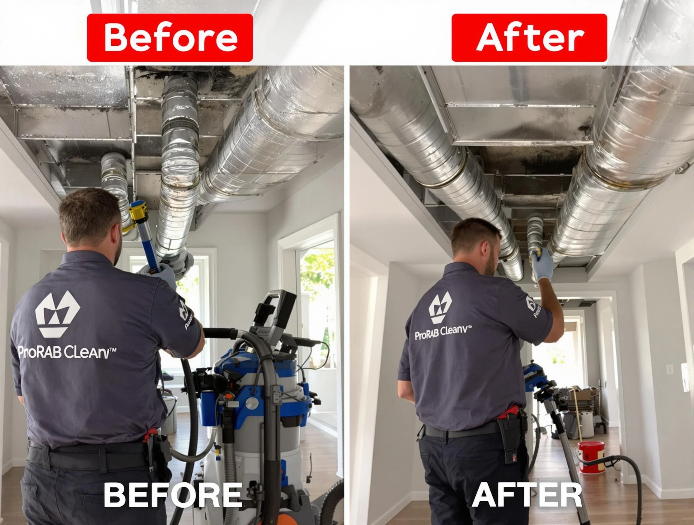 Tucker Air Duct Cleaning expert performing thorough residential duct cleaning in a Tucker home